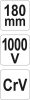 Yato oldalcsípő fogó 180 mm 1000 V-ig szigetelt