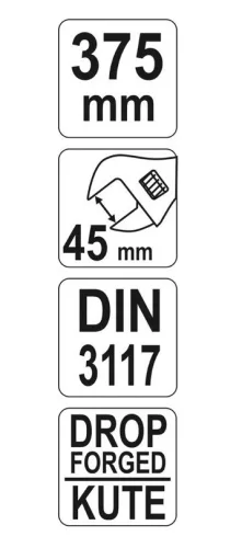 Yato állítható villáskulcs 0-49 / 375 mm