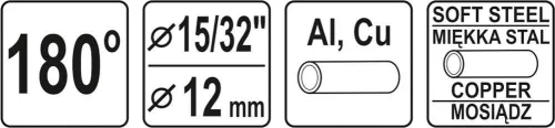 Yato kézi csőhajlító 12 mm (15/32")