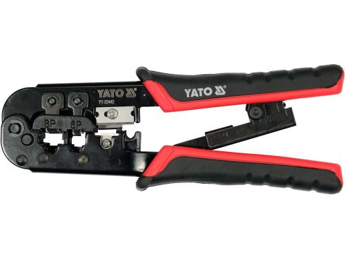 Yato krimpelő fogó 190 mm UTP hálózati/RJ45 és telefon/RJ11 csatlakozókhoz