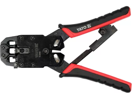 Yato krimpelő fogó 205 mm UTP hálózati/RJ45 és telefon/RJ10, RJ11, RJ12 csatlakozókhoz