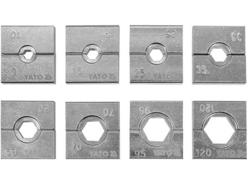 Yato préspofa készlet 8 részes 10-120 mm az YT-22860 hidraulikus préshez