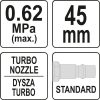 Yato pneumatikus lefúvató pisztoly turbó 45mm