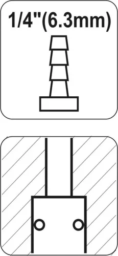 Yato pneumatikus gyorscsatlakozó 1/4" tömlővéges