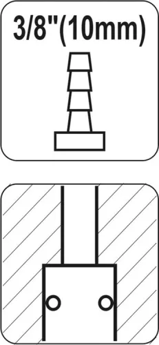 Yato pneumatikus gyorscsatlakozó 3/8" tömlővéges