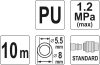 Yato pneumatikus tömlő (spirál) gyorscsatlakozóval 5,5 x 8 mm x 10 m 1,2
