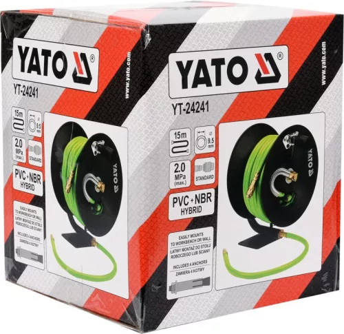 Yato pneumatikus tömlődob 15 m