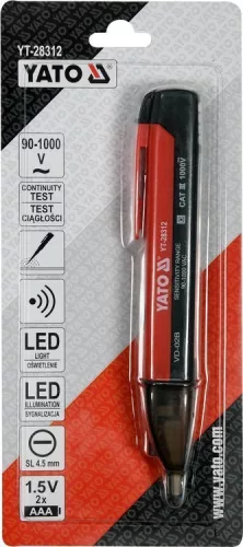 Yato fáziskereső érintésmentes mérés 90-1000 V-ig szigetelt.