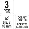 Yato Ponthegesztés fúró készlet 3 részes HSS Co 6,5-10 mm