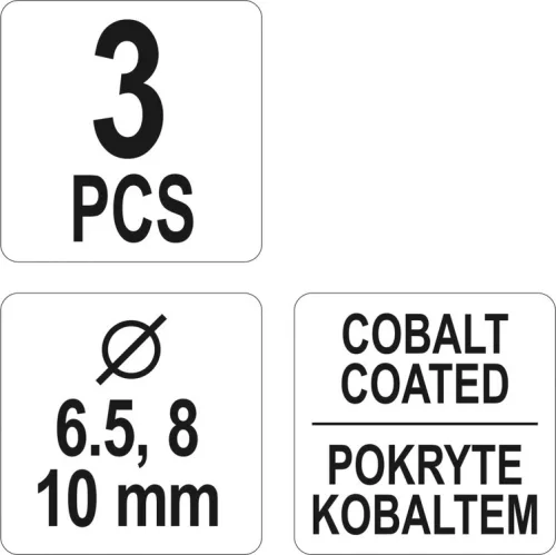 Yato ponthegesztés fúró készlet 3 részes HSS Co 6,5-10 mm