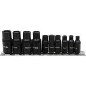 Yato menetfúró dugókulcs adapter készlet 10 részes 1/4", 3/8"