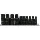Yato menetfúró dugókulcs adapter készlet 10 részes 1/4", 3/8"