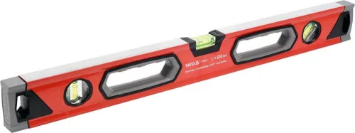 Yato vízmérték 3 libella 2 fogantyú 600 mm 0,5mm pontos