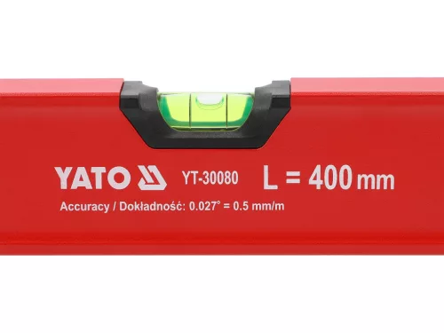 Yato alumínium vízmérték 400 mm, 3 libella