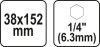 Yato lapos fafúró bit befogású 38 x 152 mm