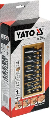 Yato forstner fúró és dugózó fúró készlet 10 részes 15-35 mm