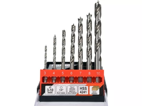 Yato fafúrószár készlet 7 részes 3 - 10 mm bit befogású