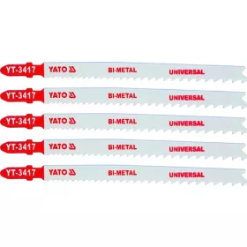 Yato dekopírfűrészlap fémre T-befogás 10TPI 130/1,0 mm HSS (5 db/cs)