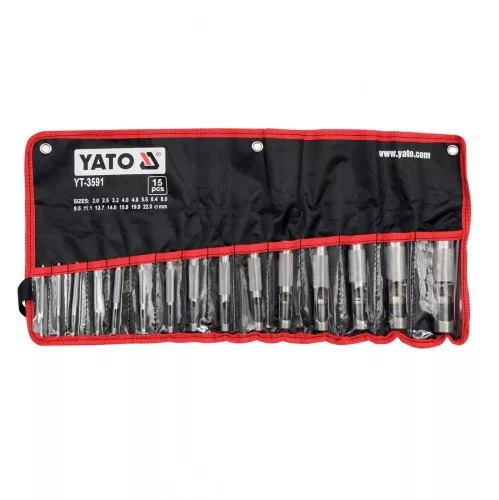 Yato bőrlyukasztó készlet 15 részes 2-22 mm