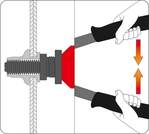 Yato szegecsanyahúzó fogó készlet karos 330 mm (M5-M6-M8-M10-M12)