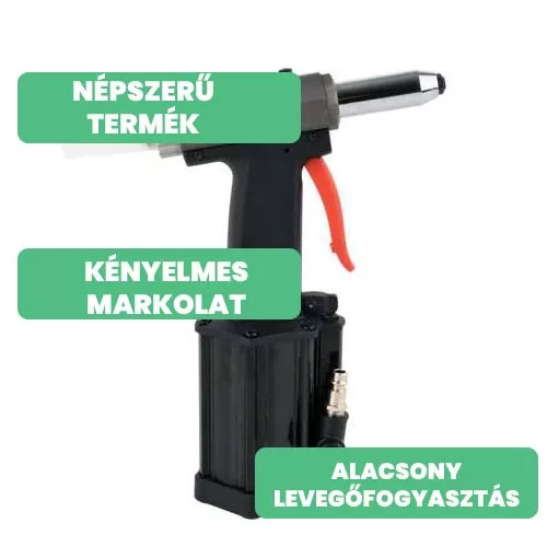 Yato pneumatikus popszegecshúzó 1/4", 0,7 MPa, 54 l/min