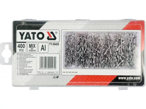 Yato alumínium popszegecs készlet 400 db