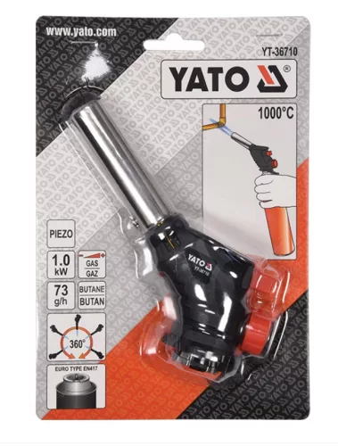 Yato gázégő pisztoly piezo 1kW 1000°C