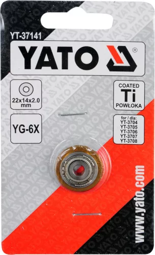 Yato csempevágó kerék 22 x 14 x 2 mm (YT-3704, YT-3705, YT-3706, YT-3707, YT-3708 csempevágókhoz)