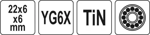 Yato csempevágó kerék 22 x 6 x 6 mm TiN bevonat