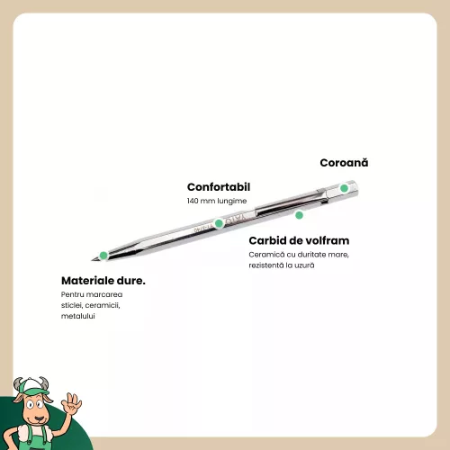 Yato rajztű 140 mm üveg-kerámia-fém