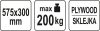 Yato áruszállító kocsi 575 x 300 mm 200 kg