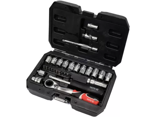 Yato nyitott dugókulcs készlet 29 részes 1/4" Spline