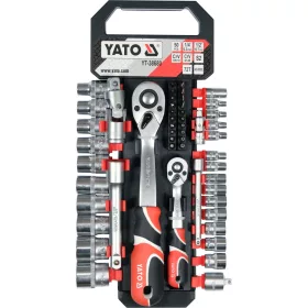 Yato dugókulcs készlet 51 részes 1/2", 1/4" CrV