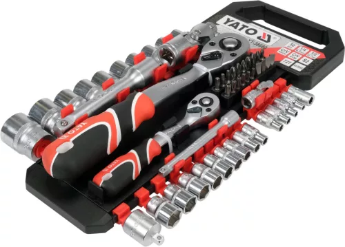 Yato dugókulcs készlet 51 részes 1/2", 1/4" CrV