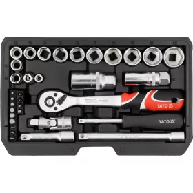 Yato szerszámkészlet 1/4", 3/8” 34 db