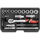 Yato szerszámkészlet 1/4", 3/8” 34 db