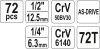 Yato dugókulcs készlet 72 részes 1/4", 1/2" CrV
