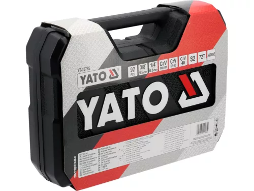 Yato szerszámkészlet 1/4", 3/8” 92 db