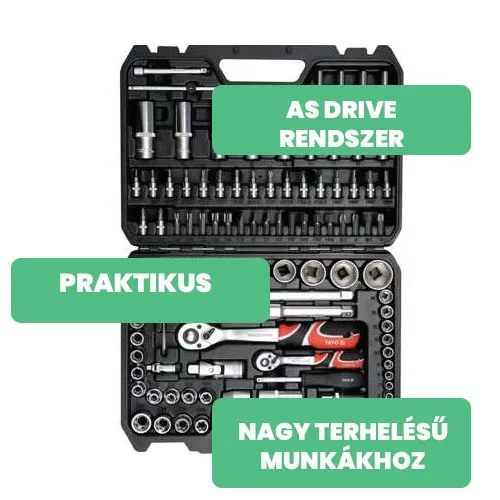 Yato dugókulcs készlet 108 részes 1/4", 1/2" CrV