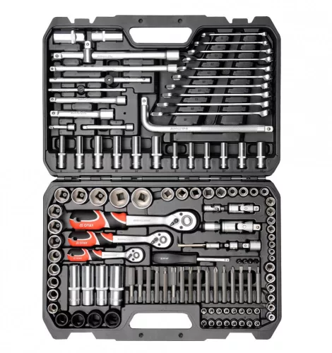 Yato dugókulcs készlet 128 részes 1/4", 3/8", 1/2" CrV