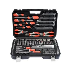 Yato szerszámkészlet 129 részes 1/4", 3/8", 1/2" CrV CrMo