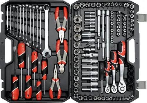 Yato szerszámkészlet 129 részes 1/4", 3/8", 1/2" CrV CrMo