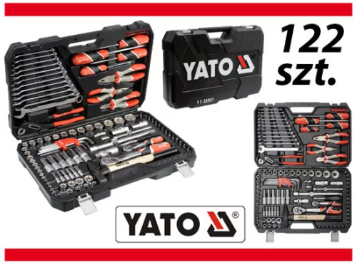 Yato szerszámkészlet 122 részes 1/4", 1/2" CrV CrMo