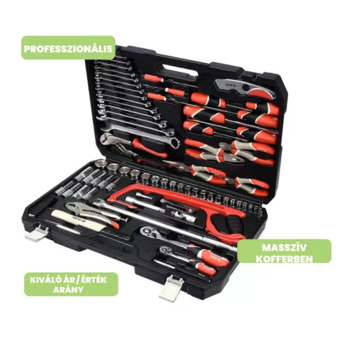 Yato szerszámkészlet 79 részes 1/4", 1/2" CrV CrMo