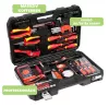 Yato szigetelt szerszámkészlet villanyszerelőknek 68 részes 1/4" 1000 V CrV