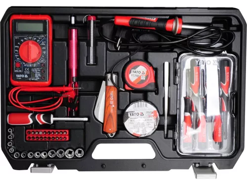 Yato szigetelt szerszámkészlet villanyszerelőknek 68 részes 1/4" 1000 V CrV