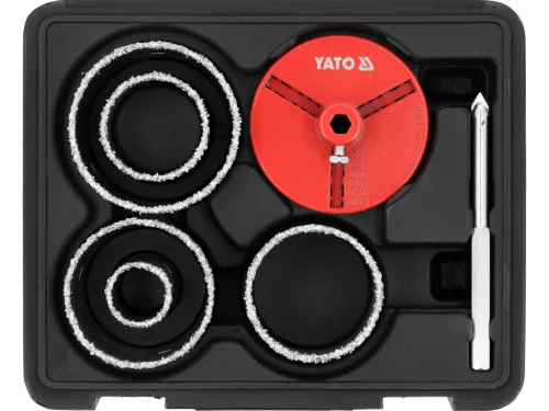 Yato wolfram-karbid lyukfúrókészlet 33-83 mm 7 darab