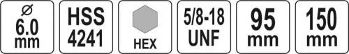 Yato körkivágó központosító 10 mm 5/8" HSS