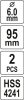 Yato központosító fúró körkivágóhoz 6 x 95 mm (2 db/cs)