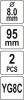 Yato központosító fúró körkivágóhoz 8 x 95 mm (2 db/cs)